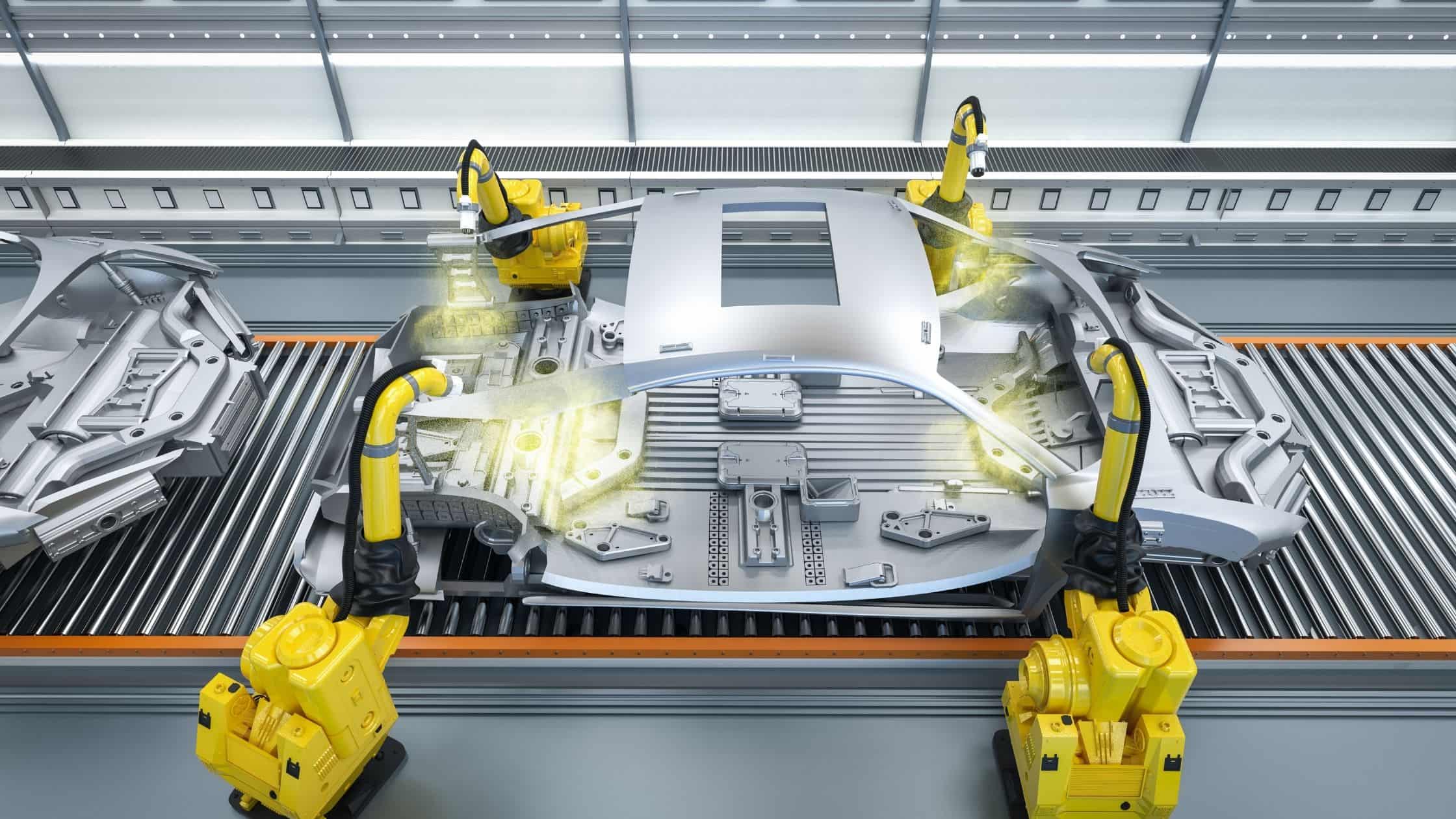 robotic welding in car manufacturing
