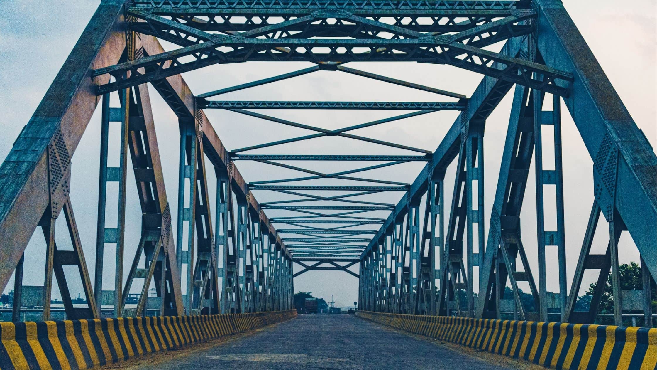 What Is The Structure Of A Steel Frame? View of a Steel Frame Bridge Construction